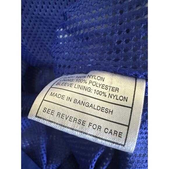 Tide Downy Jacket Blue Nylon Embroidered Full Zip Shell Windbreaker Men's XL - Picture 10 of 15